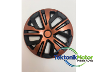 Capac roata r16 raven cupru+negru inel negru